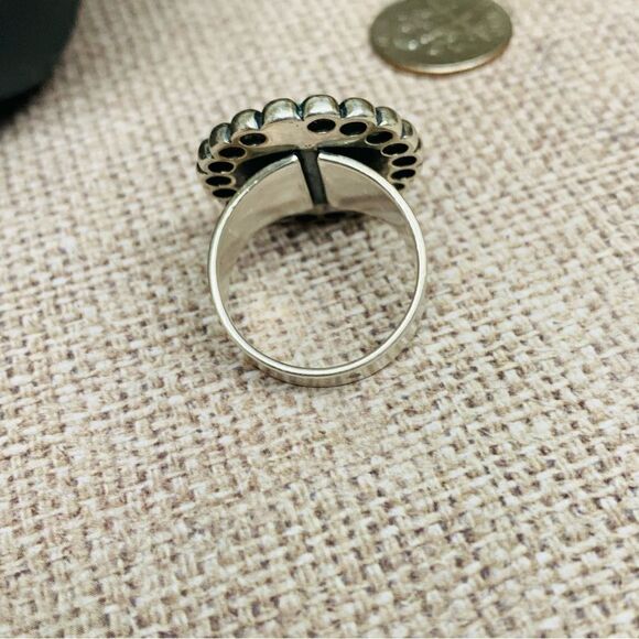 Carolyn Pollack Relios Sterling Silver Malachite Ring - Picture 4 of 4